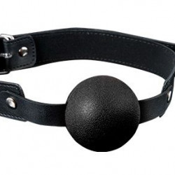 Силиконовый кляп-шар с ремешками из полиуретана Solid Silicone Ball Gag